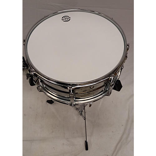 Dixon Used Dixon 14X5.5 DXS1 STUDENT SNARE KIT Drum Chrome Silver Chrome Silver 211