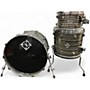 Used Dixon 3 Piece artisan 3 piece shell pack zebra wrap Drum Kit zebra wrap