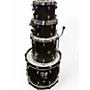 Used Dixon 4 Piece Cornerstone Black Drum Kit Black
