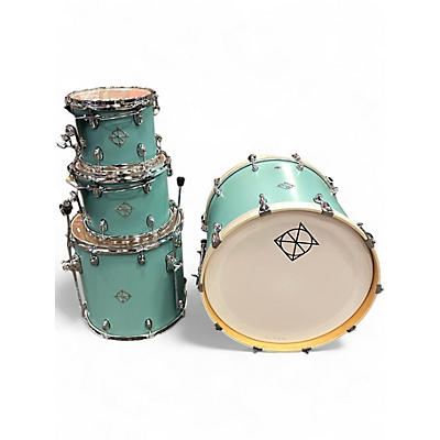 Used Dixon 4 Piece Cornerstone Quetzal Blue Drum Kit