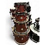 Used Dixon 4 Piece Demon Red Plasma Drum Kit Red Plasma