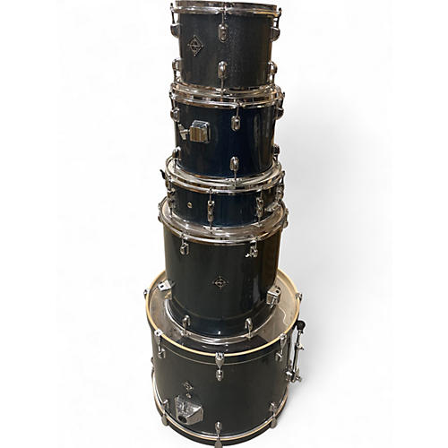 Used Dixon 5 Piece 5-Piece Complete Kit w/Hardware and Cymbals Blue/Gray Sparkle Drum Kit Blue/Gray Sparkle