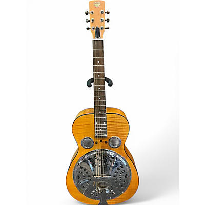 Used Dobro Hound Dog Deluxe Round Neck Natural Resonator Guitar
