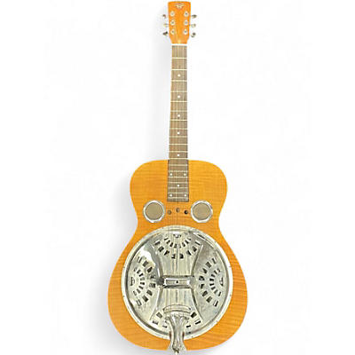 Used Dobro Hound Dog Deluxe Round Neck Natural Resonator Guitar