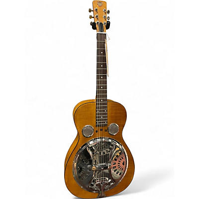 Used Dobro Hound Dog Deluxe Round Neck Natural Resonator Guitar
