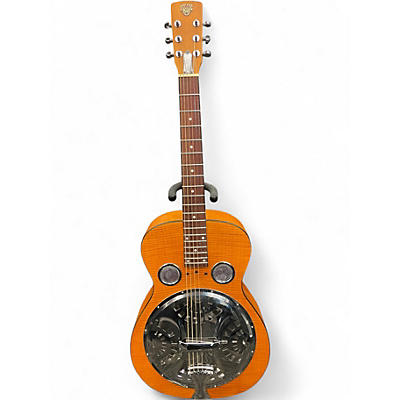 Used Dobro Hound Dog Deluxe Round Neck Natural Resonator Guitar