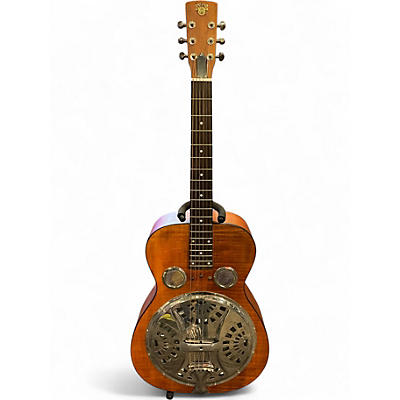Used Dobro Hound Dog Deluxe Round Neck Natural Resonator Guitar