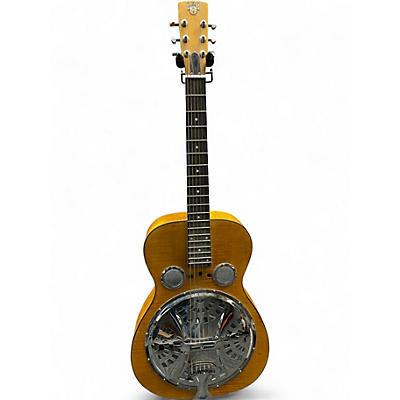 Used Dobro Hound Dog Deluxe Round Neck Natural Resonator Guitar