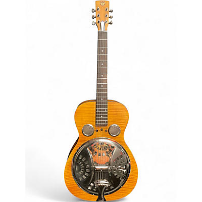 Used Dobro Hound Dog Deluxe Round Neck VINTAGE BROWN Resonator Guitar