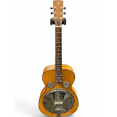Used Dobro Hound Dog Deluxe Round Neck VINTAGE BROWN Resonator Guitar