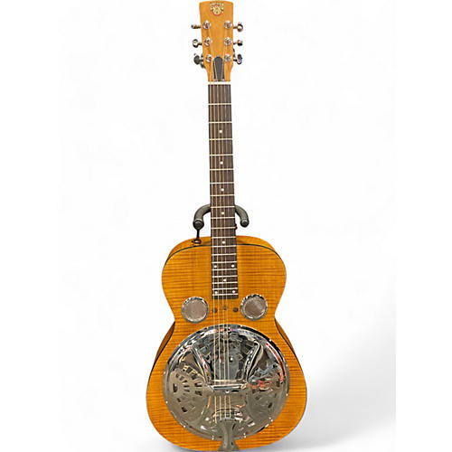 Dobro Used Dobro Hound Dog Deluxe Round Neck Vintage Brown Resonator Guitar Vintage Brown