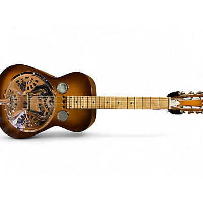 Used Dobro Hound Dog Round Neck 2 Tone Sunburst Resonator Guitar