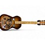 Used Dobro Hound Dog Round Neck 2 Tone Sunburst Resonator Guitar 2 Tone Sunburst