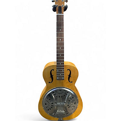 Used Dobro Hound Dog Round Neck Natural Resonator Guitar