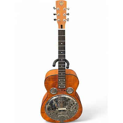Used Dobro Hound Dog Round Neck Natural Resonator Guitar