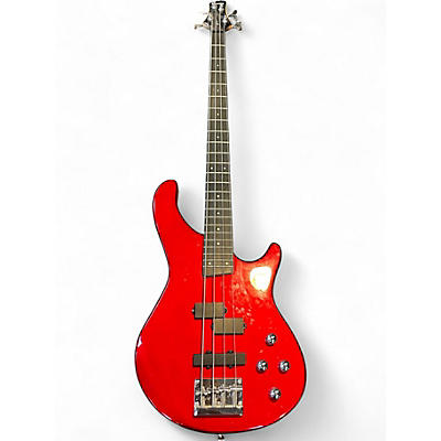 Used Donner Bass Guitar Red Electric Bass Guitar