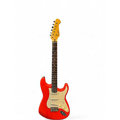 Used Donner DST-600 Orange Solid Body Electric Guitar