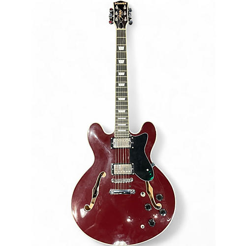 Donner Used Donner JAZZ Burgundy Hollow Body Electric Guitar Burgundy