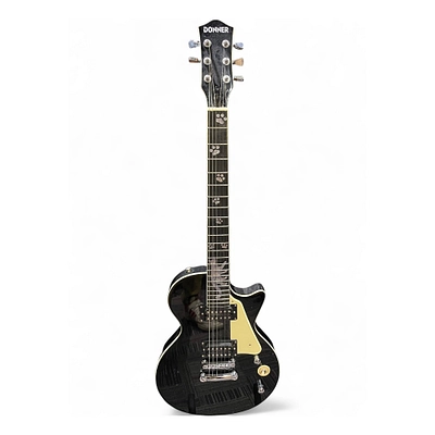 Used Donner LP STYLE Black Solid Body Electric Guitar