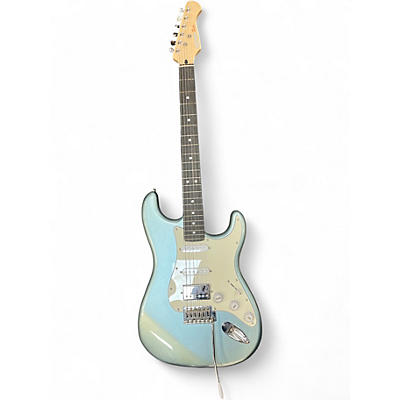 Used Donner SEEKER Silver Sparkle Solid Body Electric Guitar