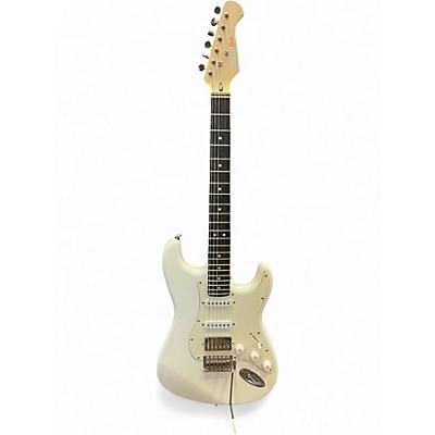 Used Donner SEEKER White Solid Body Electric Guitar