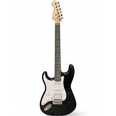 Used Donner STANDARD SERIES HSS STRAT-STYLE GUITAR BLACK Electric Guitar