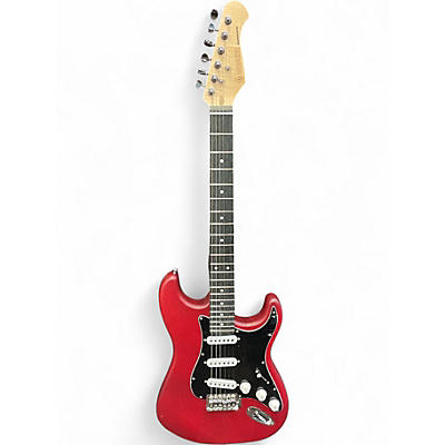 Used Donner STANDARD SERIES STRAT Red Solid Body Electric Guitar