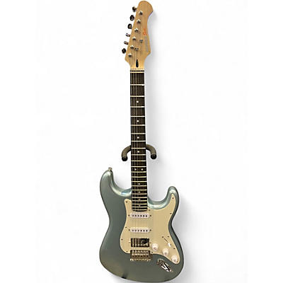 Used Donner Seeker Ice Blue Metallic Solid Body Electric Guitar