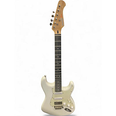 Used Donner Seeker Series Alpine White Solid Body Electric Guitar