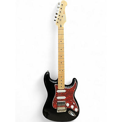 Used Donner Seeker Series Black Solid Body Electric Guitar