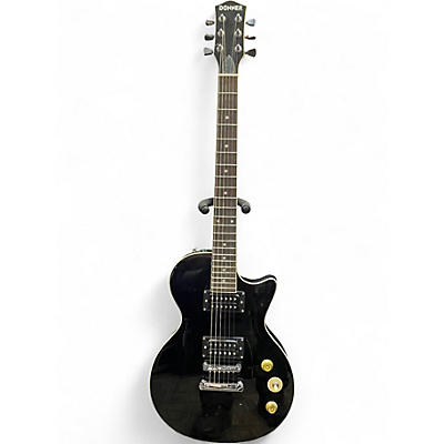 Used Donner Single Cut Black Solid Body Electric Guitar