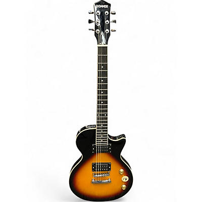 Used Donner Single Cut Sunburst Solid Body Electric Guitar