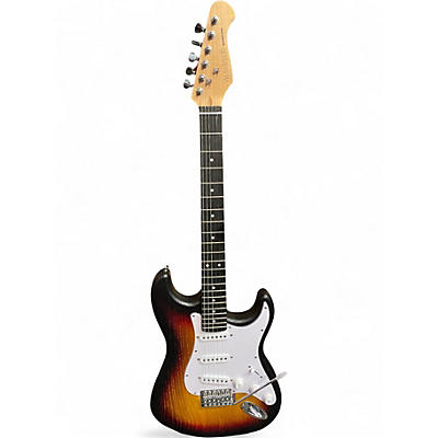 Used Donner Standard Series 2 Tone Sunburst Solid Body Electric Guitar