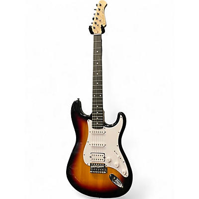 Used Donner Standard Series  3 Tone Sunburst Solid Body Electric Guitar