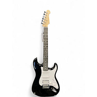 Used Donner Standard Series Black Solid Body Electric Guitar
