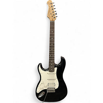 Used Donner Standard Series (Left Handed) black Electric Guitar