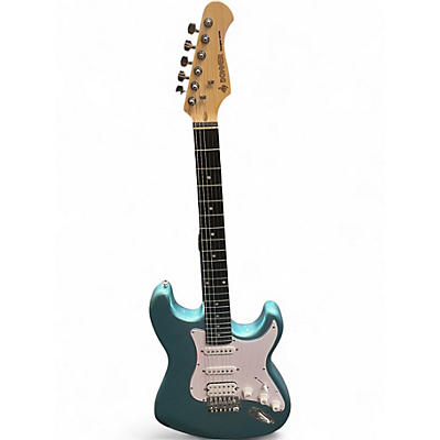 Used Donner Stratocaster HSS Metallic Aqua Marine Solid Body Electric Guitar