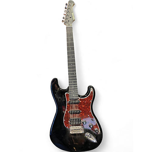 Used Donner designer series black Solid Body Electric Guitar black