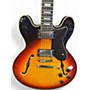 Used Donner djp1000 3 Color Sunburst Hollow Body Electric Guitar 3 Color Sunburst