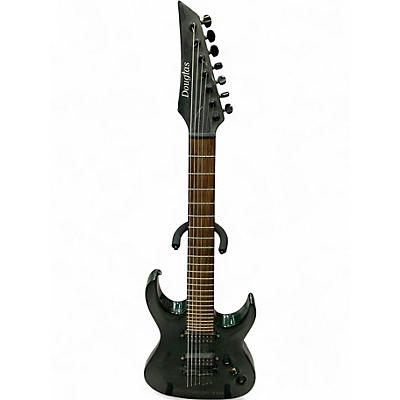 Used Douglas 7 STRING Green Solid Body Electric Guitar