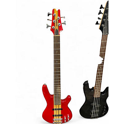 Used Douglas NECK THRU RED Electric Bass Guitar