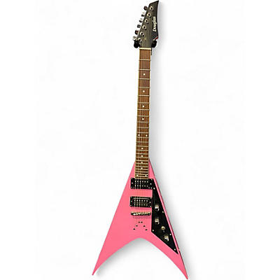 Used Douglas Pink V pink Solid Body Electric Guitar