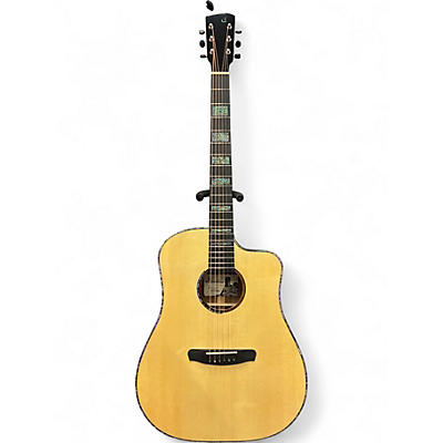 Used Dowina DW- WALNUT Natural Acoustic Guitar