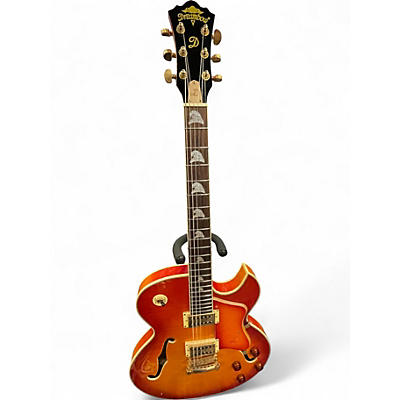 Used Dreambow DH-554 Cherry Sunburst Hollow Body Electric Guitar