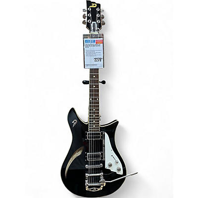 Used Duesenberg Double Cat Black Hollow Body Electric Guitar