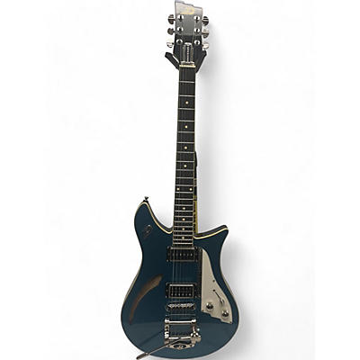 Used Duesenberg Double Cat Catalina Blue Hollow Body Electric Guitar