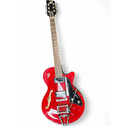 Used Duesenberg Starplayer TV Chrome Red Metallic Hollow Body Electric Guitar Chrome Red Metallic