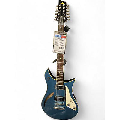 Duesenberg Used Duesenberg double cat 12 string Catalina blue Hollow Body Electric Guitar