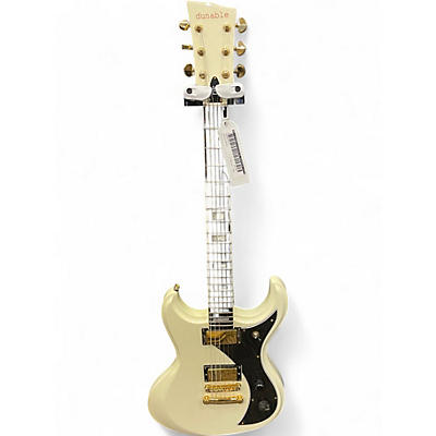 Used Dunable Guitars de gnarwhal Vintage White Solid Body Electric Guitar