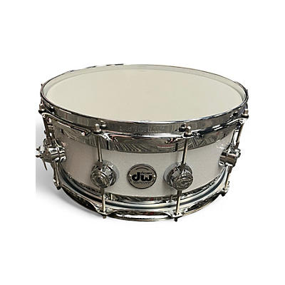 Used Dw  14X6 Collectors Series Maple Edge Snare White Ice Drum